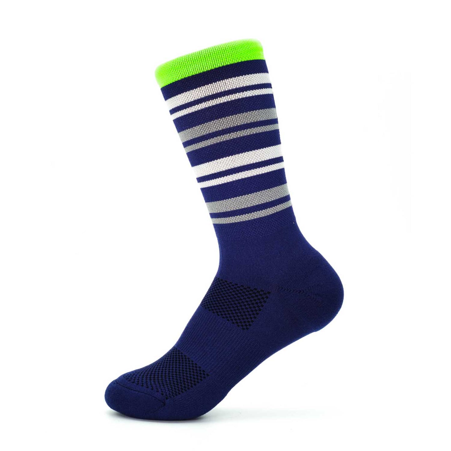 Team Sock - Navy + Neon Green