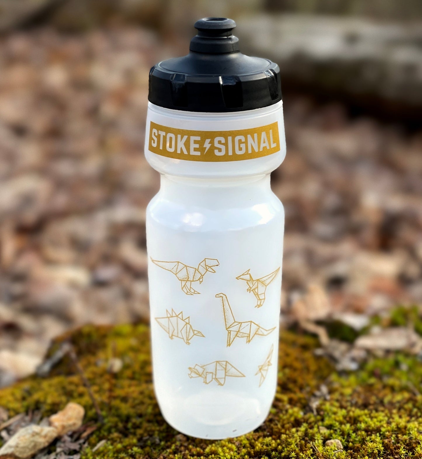 Stoke Signal Dinosaur Water Bottle