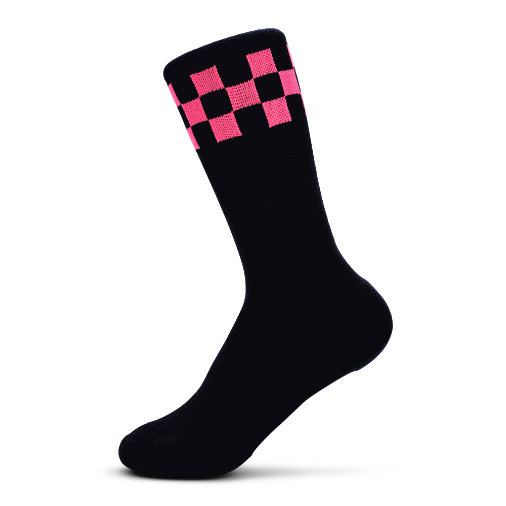 Black with Pink Checkerboard