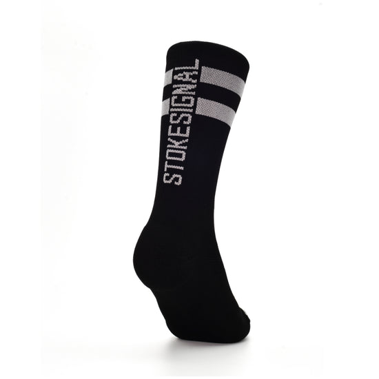 Stoke Signal Socks - The 2.0 - Black/Dark Grey